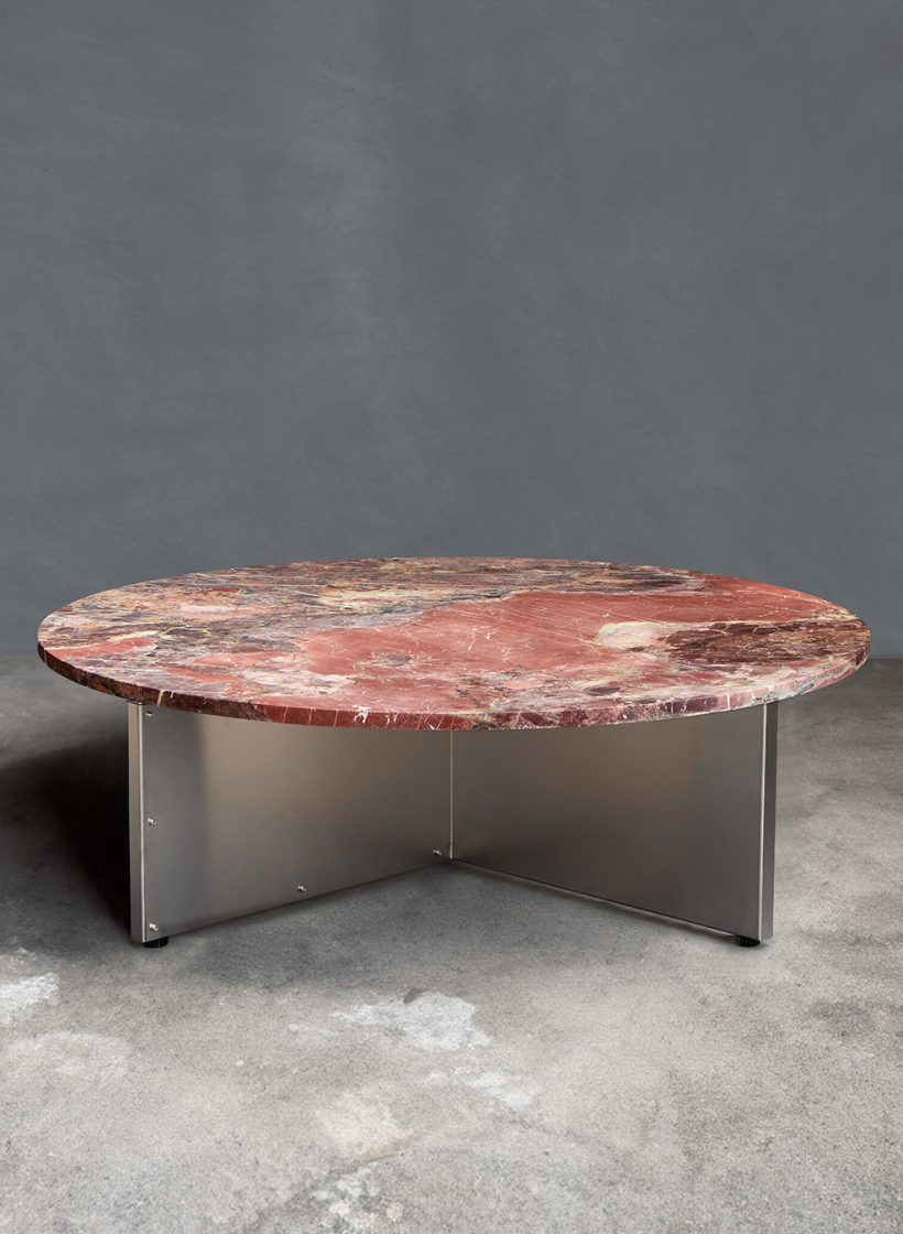 NM3 Breccia Acquasanta round coffee table