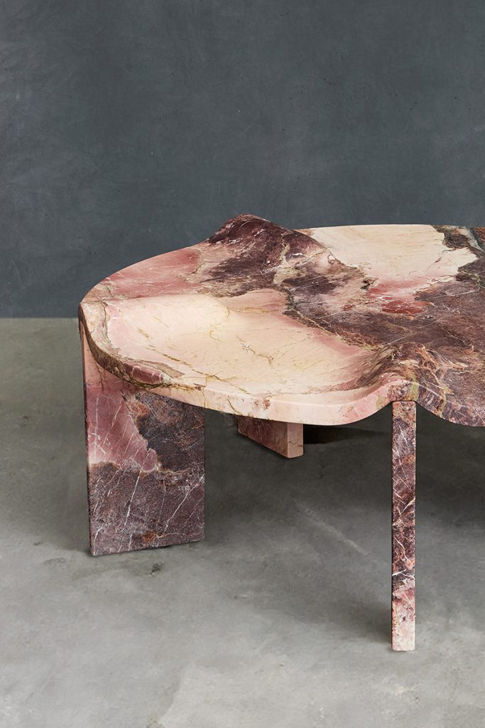 TPTMT coffee table in Breccia Acquasanta by AGGLOMERATI