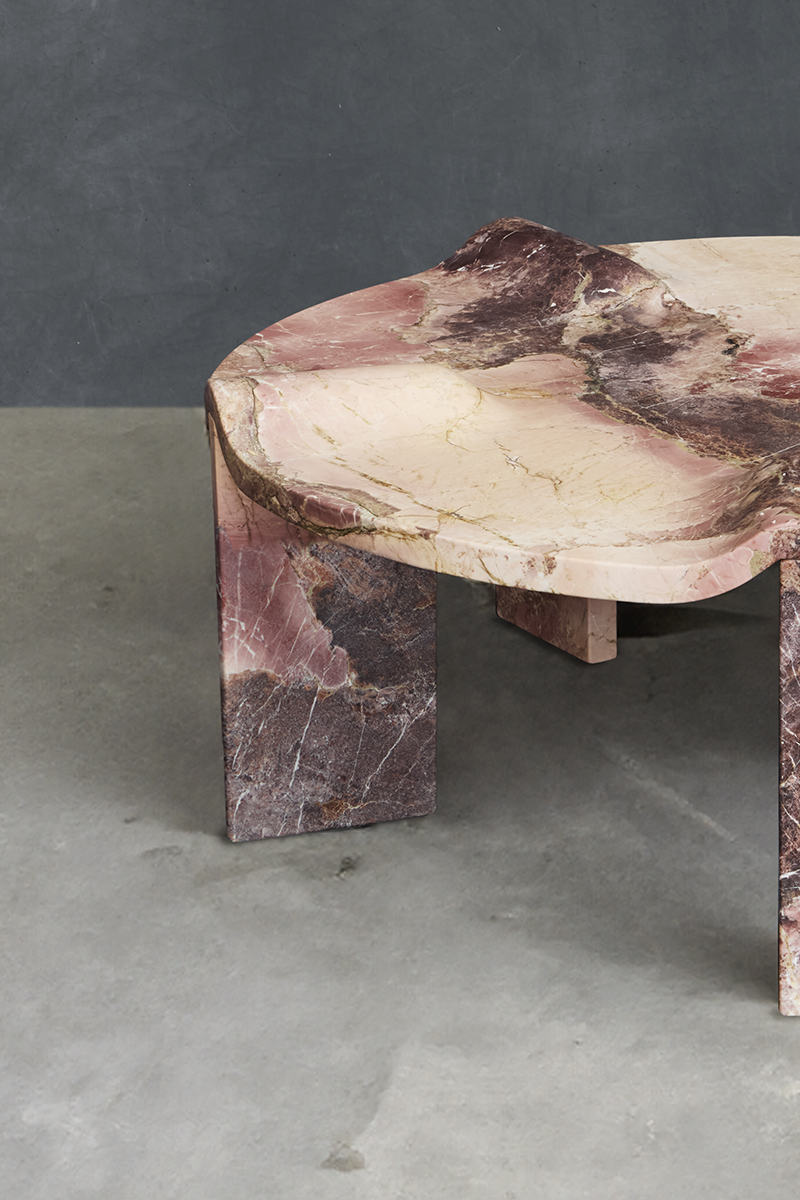 TPTMT coffee table in Breccia Acquasanta by AGGLOMERATI