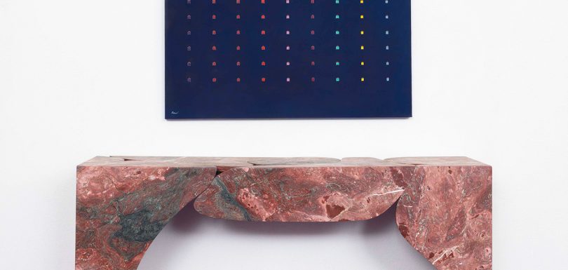 Acquasanta Fluid Boundaries console, design Thomas Zangaro